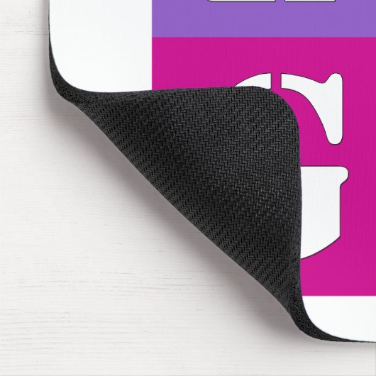 エレガントでシンプルなパーソナライズされたウェディングカスタムアイデア マウスパッド (コーナー)