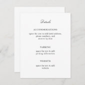 エレガントでシンプルなブラック&ホワイト エンクロージャーカード (正面/裏面)