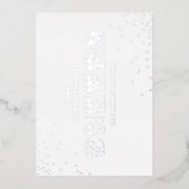 エレガントでシンプルなホリデーシーズンのクリスマスと新年の乾杯 箔シーズンカード (正面)