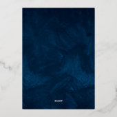 エレガントでシンプルなホリデーシーズンの新年おめでとう 箔シーズンカード (裏面)