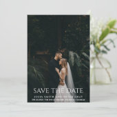 エレガントでシンプルなホワイトタイポグラフィー結婚式STD 招待状 (スタンド正面)