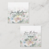 エレガントでシンプルなミニマル名刺（編集可能） スクエア名刺 (正面/裏面)