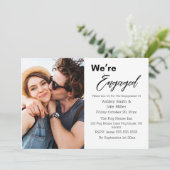 エレガントでシンプルなモダンな婚約パーティー 招待状 (スタンド正面)