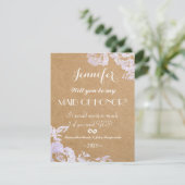 エレガントでシンプルなモダンのばら色の花のフェイクな銀 招待状 (スタンド正面)