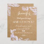 エレガントでシンプルなモダンのばら色の花のフェイクな銀 招待状 (正面/裏面)