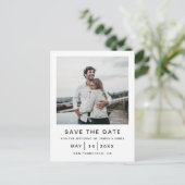 エレガントでシンプルなモダンウェディング 保存の日 インビテーションポストカード (スタンド正面)