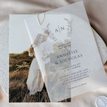 エレガントでシンプルなモノグラムオーバーレイウェディング