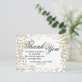 エレガントでシンプルな偽のゴールドの紙吹雪 ポストカード (スタンド正面)