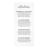 エレガントでシンプルな写真コラージュ 現代の写真スタイル ラックカード (裏面)