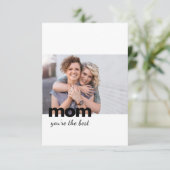 エレガントでシンプルな写真 母の日 カード (スタンド正面)