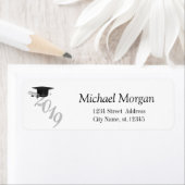 エレガントでシンプルな卒業帽 ラベル (インサイチュ)