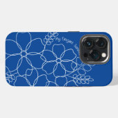 エレガントでシンプルな夏の花柄 iPhoneケース (裏面横)