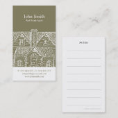 エレガントでシンプルな専門の不動産業者 名刺 (正面/裏面)