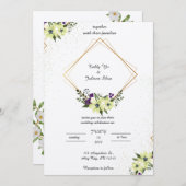 エレガントでシンプルな招待状 招待状 (正面/裏面)