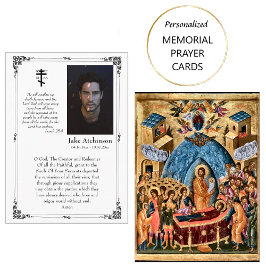 エレガントでシンプルな正教葬儀祈祷カード プレイスカード