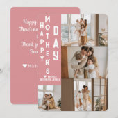 エレガントでシンプルな母の日の写真コラージュ シーズンカード (正面/裏面)