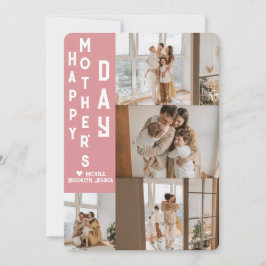 エレガントでシンプルな母の日フォトコラージュ シーズンカード