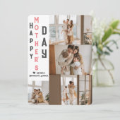 エレガントでシンプルな母の日写真コラージュ シーズンカード (スタンド正面)