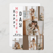 エレガントでシンプルな母の日写真コラージュ シーズンカード (正面/裏面)