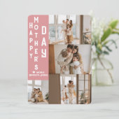 エレガントでシンプルな母の日写真コラージュ シーズンカード (スタンド正面)