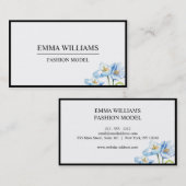 エレガントでシンプルな水彩の花 名刺 (正面/裏面)