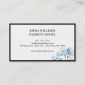 エレガントでシンプルな水彩の花 名刺 (裏面)