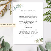 エレガントでシンプルな水彩グリーン詳細情報 エンクロージャーカード