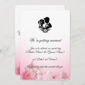 エレガントでシンプルな結婚式の招待状 招待状 (正面/裏面)