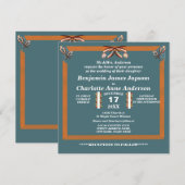 エレガントでシンプルな蝶ネクタイ カスタマイズされたウェディング 招待状 (正面/裏面)