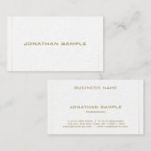 エレガントでシンプルな金ゴールドのデザインの贅沢のプロフェッショナル 名刺 (正面/裏面)