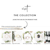 エレガントでシンプルな「JOY」シルバーフォイルホリデーワイン ワインラベル