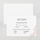 エレガントでシンプル 出欠カード (正面/裏面)