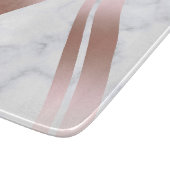 エレガントでスタイリッシュでガーリーなばら色の金ゴールドの白の大理石 カッティングボード (角)