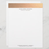 エレガントでスタイリッシュでフェイクな銅の金ゴールド レターヘッド (正面/裏面)