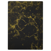 エレガントでスタイリッシュでモダンでシックな黒および金ゴールドは大理石模様をつけます クリップボード (裏面)