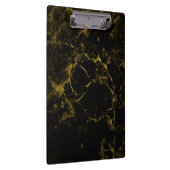 エレガントでスタイリッシュでモダンでシックな黒および金ゴールドは大理石模様をつけます クリップボード (右)