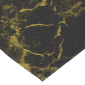 エレガントでスタイリッシュでモダンでシックな黒および金ゴールドは大理石模様をつけます ショートテーブルランナー (コーナー)