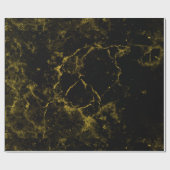 エレガントでスタイリッシュでモダンでシックな黒および金ゴールドは大理石模様をつけます ラッピングペーパー (フラット)