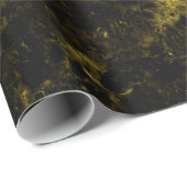 エレガントでスタイリッシュでモダンでシックな黒および金ゴールドは大理石模様をつけます ラッピングペーパー (ロールコーナー)