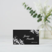 エレガントでスタイリッシュで上品な花の花柄のモダン 名刺 (スタンド正面)
