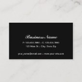 エレガントでスタイリッシュで上品な花の花柄のモダン 名刺 (裏面)