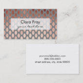 エレガントでスタイリッシュなのどのばら色の金ゴールドの水玉模様パターン 名刺 (正面/裏面)