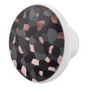 エレガントでスタイリッシュなばら色の金ゴールドの灰色および黒いモザイク セラミックノブ (右)