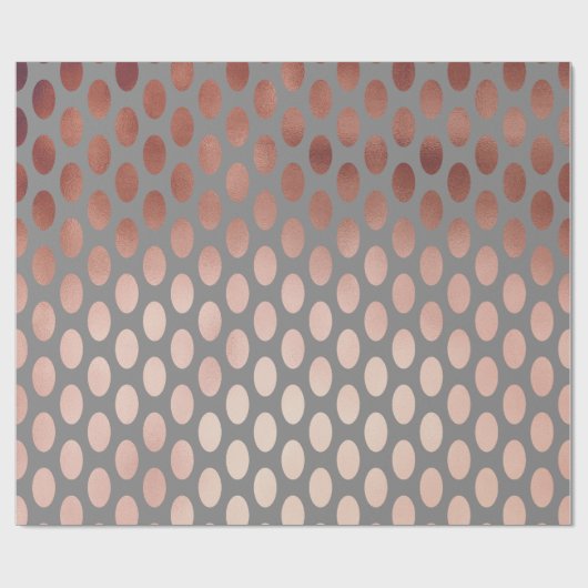 エレガントでスタイリッシュなばら色の金ゴールドホイルの水玉模様パターン ラッピングペーパー (フラット)