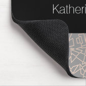 エレガントでスタイリッシュなばら色の金ゴールド幾何学的なパターン灰色 マウスパッド (コーナー)