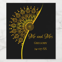 エレガントでスタイリッシュなエスニックマンダラブラックオーナメント