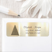エレガントでスタイリッシュなゴールドのクリスマスツリー ラベル (インサイチュ)