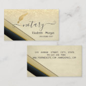 エレガントでスタイリッシュなゴールドの羽根のノートカバー/輝きを放つ 名刺 (正面/裏面)