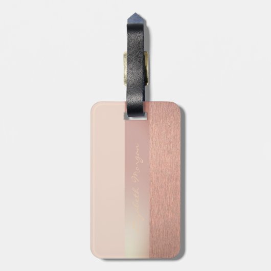 エレガントでスタイリッシュなチック、幻想的な猫 ラゲッジタグ (裏面縦)