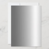 エレガントでスタイリッシュなブラックとシルバーの70歳の誕生日 招待状 (裏面)